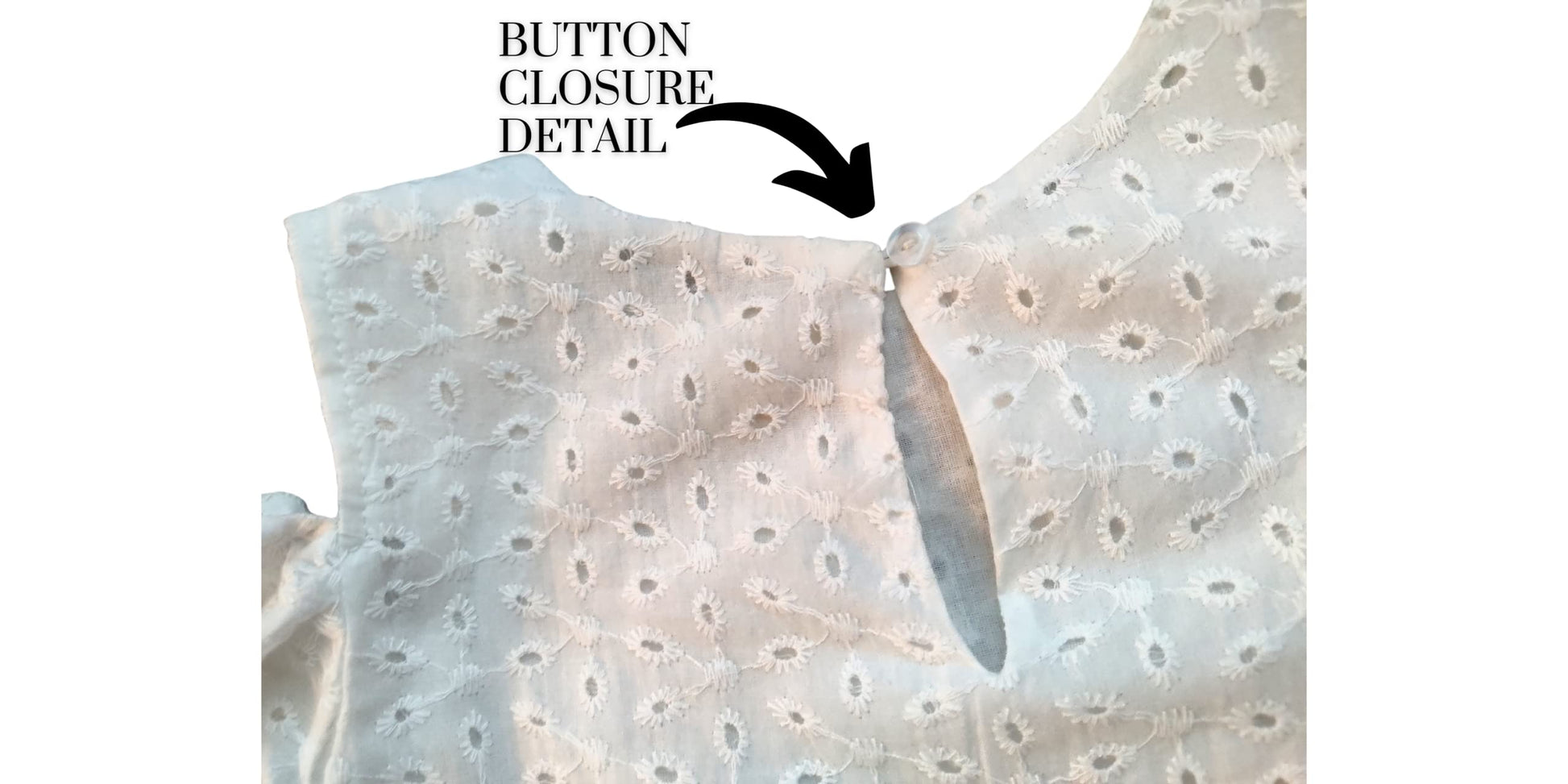 Breathable and comfortable white cotton dress for girls