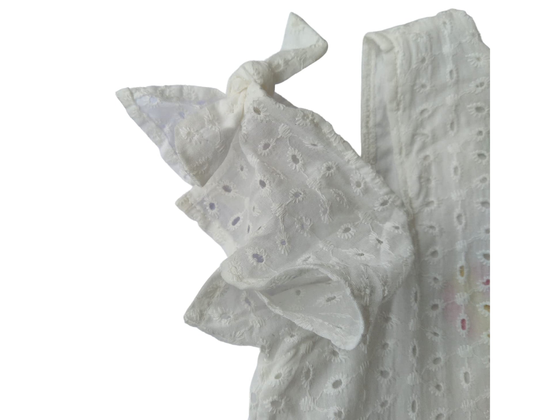 Special occasion white eyelet dress for toddler and young girls