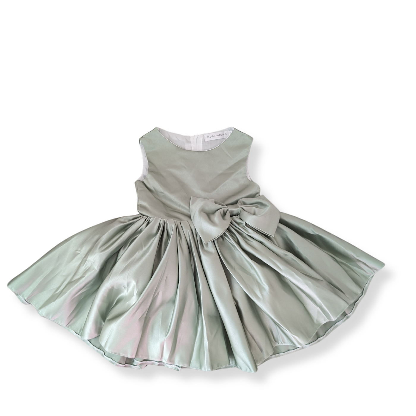 Pistachio Green Bow Special Occasion Dress for Toddler & Little Girls